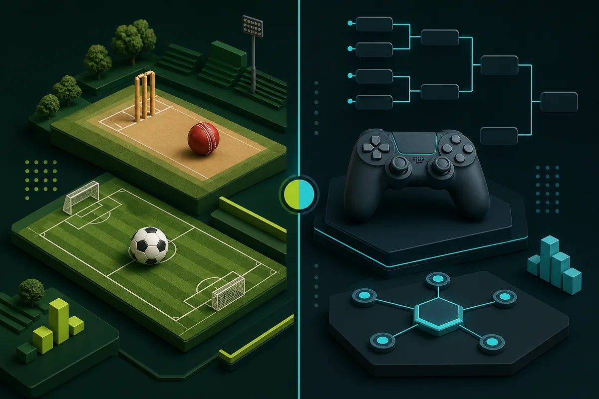 Sports ও E-sports বিভাগের পার্থক্যের চিত্র